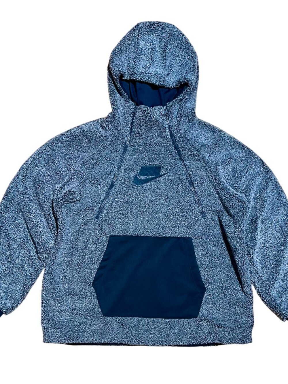 Nike Sportswear Sherpa Fleece Pullover Futura Logo Hoodie, Unisex Small
